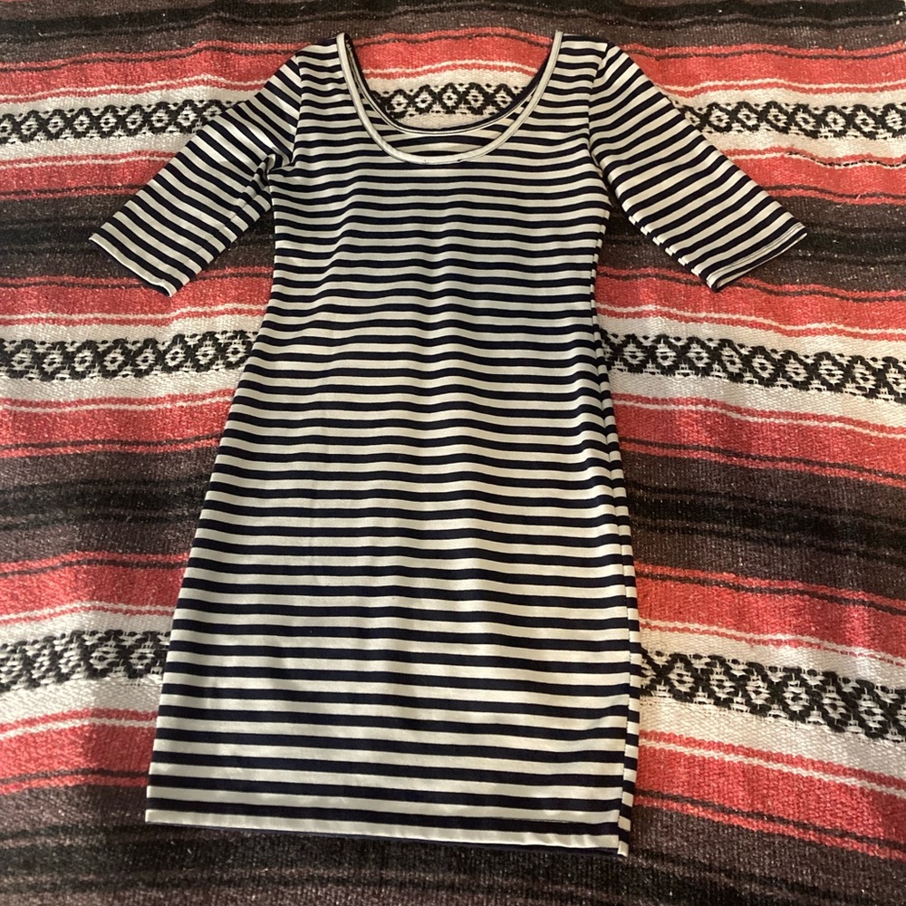 Striped Fitted T-Shirt Dress